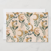 Invitation Mini Boho Blush Floral Moon Couples Douche (Dos)
