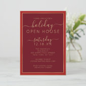 Invitation Mini-Bourgogne Gold Border Maison ouverte (Debout devant)