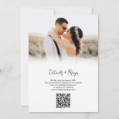 Invitation Mini-budget photo Mariage QR Code Rsvp (Dos)