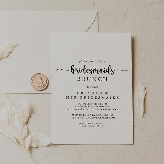 Invitation Mini-calligraphie Bridesservatrices Brunch Shower