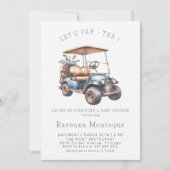 Invitation Mini chariot de golf pour une baby shower Par Tee (Devant)