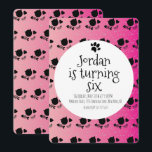 Invitation Mini Chat Kitten Animal de compagnie pattes rose f<br><div class="desc">Magasinez Adorable Minimalist Chat Invitations et fournitures de fête Conçu par Dream Big Digital Design</div>