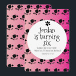 Invitation Mini Chat Kitten Animal de compagnie pattes rose f<br><div class="desc">Magasinez Adorable Minimalist Chat Invitations et fournitures de fête Conçu par Dream Big Digital Design</div>