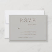 Invitation Mini chic or gris moderne mariage rsvp (Devant)