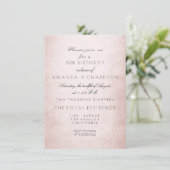 Invitation Mini Delicé Pastel Rose rose Anniversaire (Debout devant)