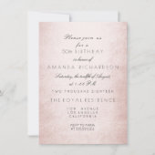 Invitation Mini Delicé Pastel Rose rose Anniversaire (Devant)