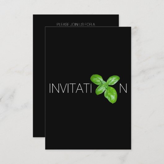 Invitation Mini dîner italien (Devant / Derrière)