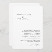 Invitation Mini écriture rien de fantaisie juste l'amour Invi (Devant / Derrière)