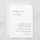 Invitation Mini écriture rien de fantaisie juste l'amour Invi (Devant)