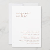 Invitation Mini écriture rien de fantaisie juste l'amour Invi (Devant)