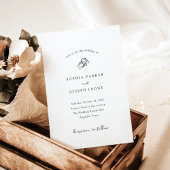 Invitation Mini-fer à cheval | Mariage noir et blanc
