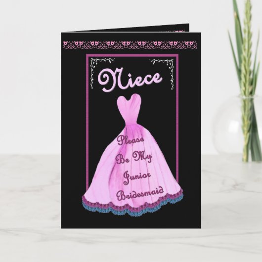 Invitation Mini-fille de la NIECE PINK Gown Flown Trim (Devant)