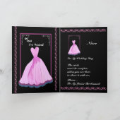 Invitation Mini-fille de la NIECE PINK Gown Flown Trim (Intérieur)