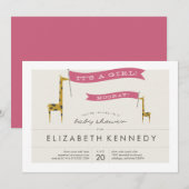 Invitation Mini Giraffes (Devant / Derrière)