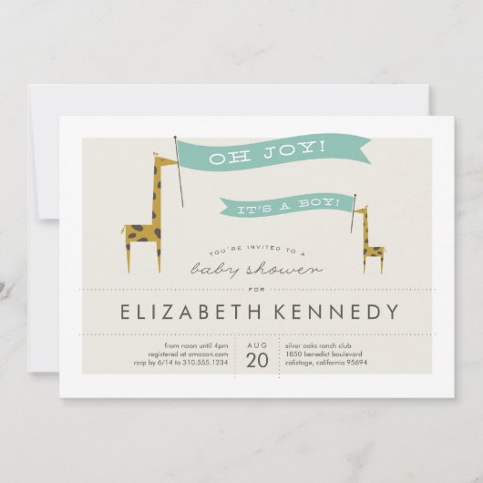 Invitation Mini Giraffes (Devant)