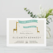 Invitation Mini Giraffes (Debout devant)