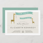 Invitation Mini Giraffes (Devant / Derrière)