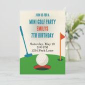 Invitation Mini Gold Party Anniversaire (Debout devant)