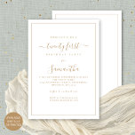Invitation Mini-Gold Script Bordure 21ème anniversaire<br><div class="desc">Elégante Gold Script Border 21st Birthday Party. Disponible numériquement ou imprimé. Un design de texte moderne minimaliste pour votre vingt-et-unième qui est entièrement personnalisable, avec une bordure de ligne unique. Modifiez les mots au besoin et vous pouvez également modifier les couleurs du texte et des arrière - plans, ainsi que...</div>