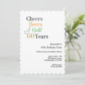 Invitation Mini Golf 60e Anniversaire Soeurs et bières (Debout devant)