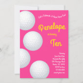 Invitation Mini Golf Balls Anniversaire de enfant Party Sport (Devant)