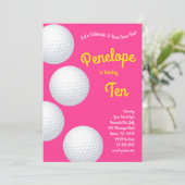Invitation Mini Golf Balls Anniversaire de enfant Party Sport (Debout devant)