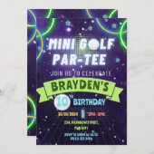 Invitation Mini Golf Boys fête d'anniversaire (Devant / Derrière)