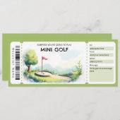 Invitation Mini Golf Gift Certificate (Devant / Derrière)