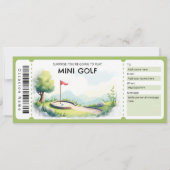 Invitation Mini Golf Gift Certificate (Devant)