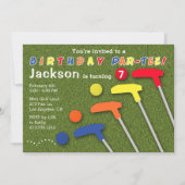 Invitation Mini Golf Parc-Tee Putt Putt Boy's Birthday (Devant)