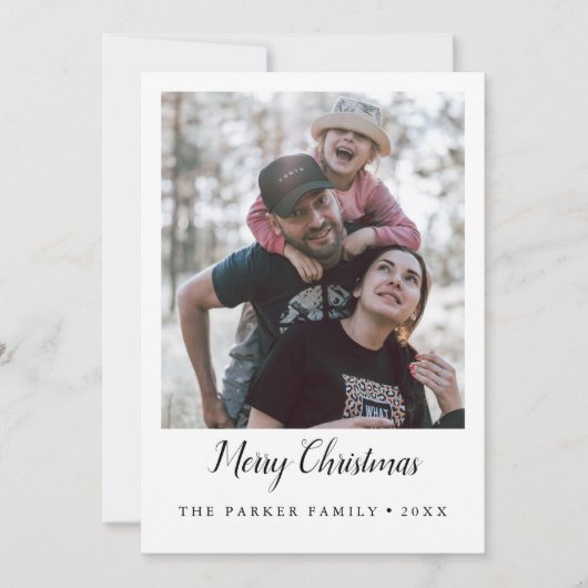 Invitation Mini Joyeux Noël année en révision Portrait (Devant)