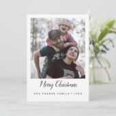 Invitation Mini Joyeux Noël année en révision Portrait (Debout devant)