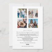 Invitation Mini Joyeux Noël année en révision Portrait (Dos)