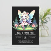 Invitation Mini Majestic Fairy Anniversaire (Debout devant)