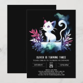 Invitation Mini Mat Chat Anniversaire (Devant / Derrière)