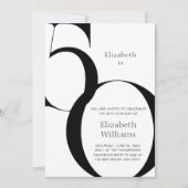 Invitation Mini minimaliste élégant Cinquante Anniversaire (Devant)