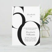 Invitation Mini minimaliste élégant Cinquante Anniversaire (Debout devant)