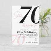 Invitation Mini moderne 70e anniversaire (Debout devant)