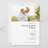 Invitation Mini-moderne Déco Partie d'engagement Top Photo (Devant)
