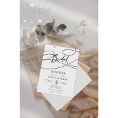 Invitation Mini-moderne design Script "nuptiale" douche