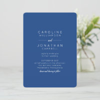 Mini-moderne Mariage de script Cobalt Noms Bleus