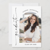 Invitation Mini moderne PHOTO Graduation Party QR code (Devant)