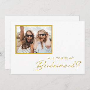 Invitation Mini moderne Police or photo Bridesmaid