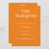 Invitation Mini-pâté de pomme de terre douce Thanksgiving Dîn (Devant / Derrière)