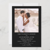 Invitation Mini photo Cinq photo Noir Blanc Mariage (Dos)