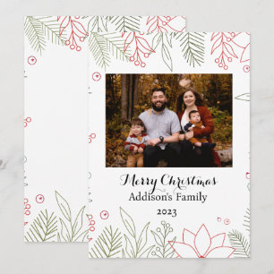 Invitation Mini photo de famille personnalisée Noël