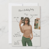 Invitation Mini photo moderne Mode Moodboard Anniversaire (Devant)