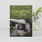 Invitation Mini-romance poster photo mariage (Debout devant)