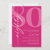 Invitation Mini rose 80ème anniversaire (Devant)