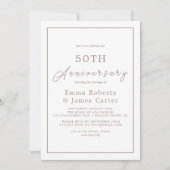 Invitation Mini-Rose Gold 50e anniversaire Mariage (Devant)